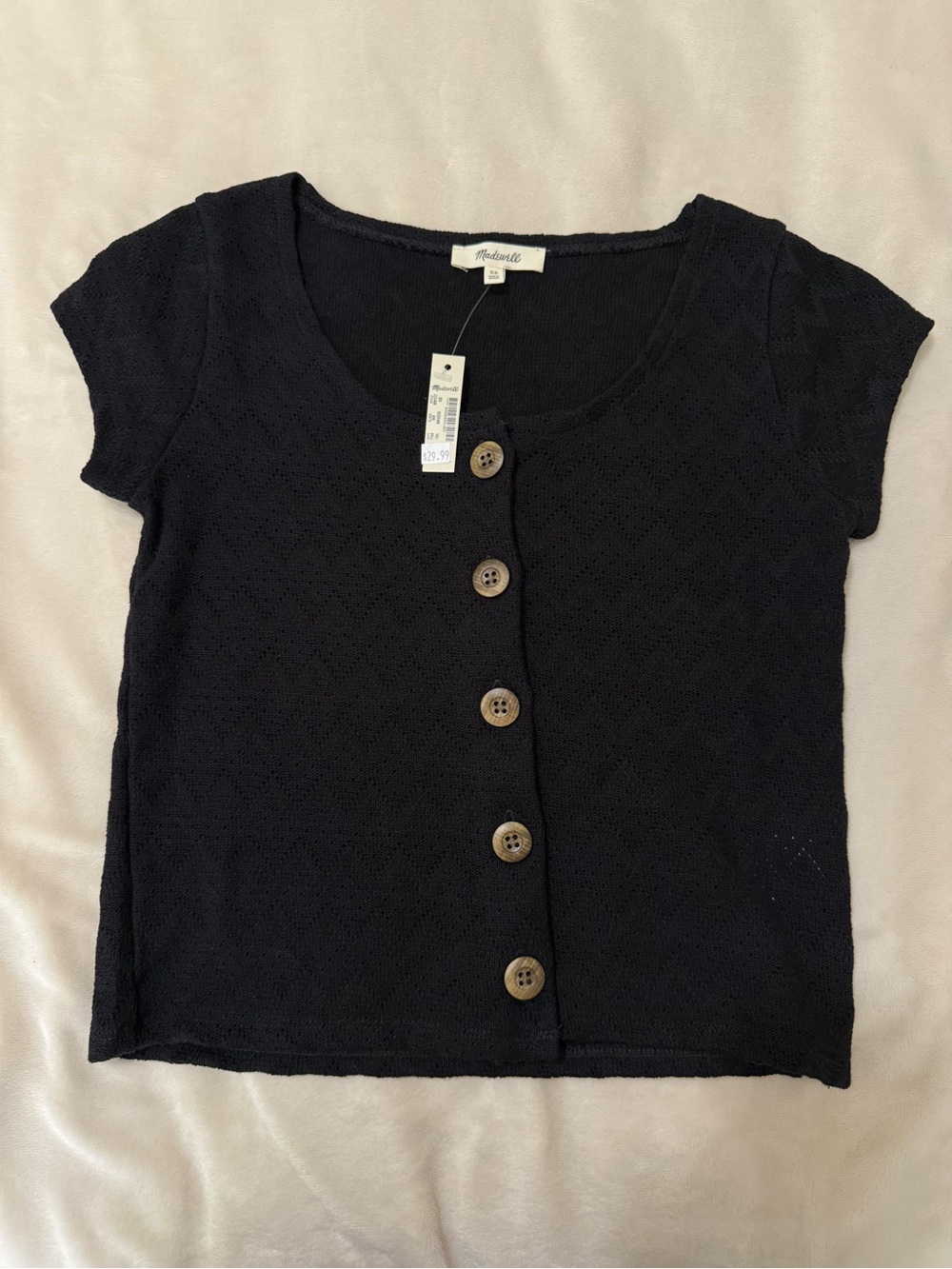 Madewell Black Sweater Knit Top